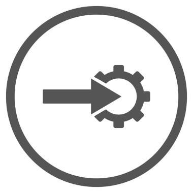 COG Tümleştirme düz vektör simgesi