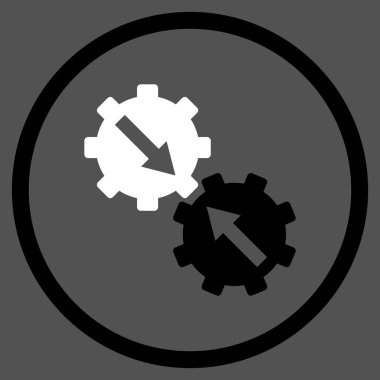 Dişli Tümleştirme düz vektör simgesi