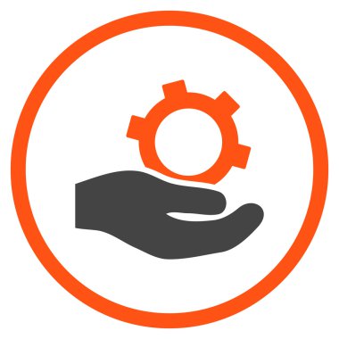 Mühendislik hizmet düz vektör simgesi