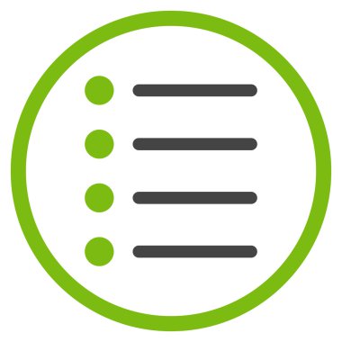 Öğeleri düz vektör simgesi