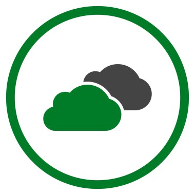 bulutlar düz vektör simgesi