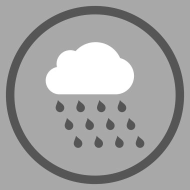 Yağmur bulutu düz vektör simgesi