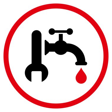 Sıhhi tesisat düz vektör simgesi