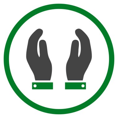 Bakım el düz vektör simgesi