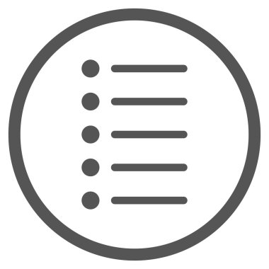 Öğeleri düz vektör simgesi