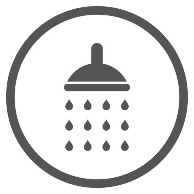 Duş düz vektör simgesi