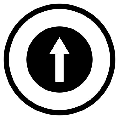 Yukarı yönlü ok düz vektör simgesi