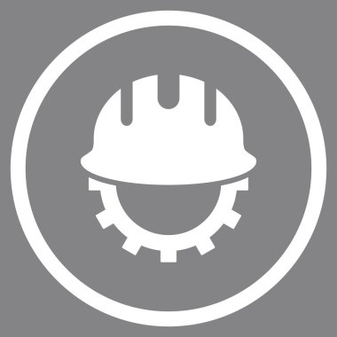 Geliştirme işçisi düz vektör simgesi