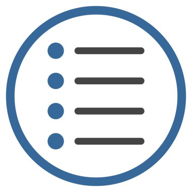 Öğeleri düz vektör simgesi