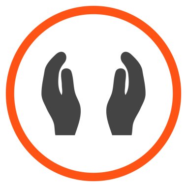 Bakım el düz vektör simgesi