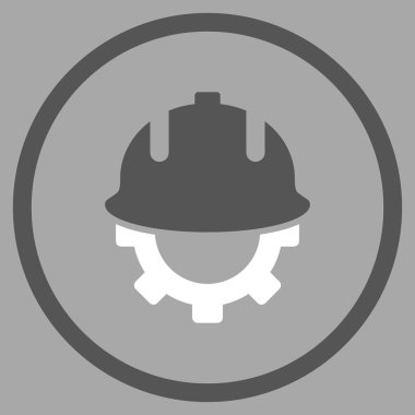 Geliştirme kask düz vektör simgesi