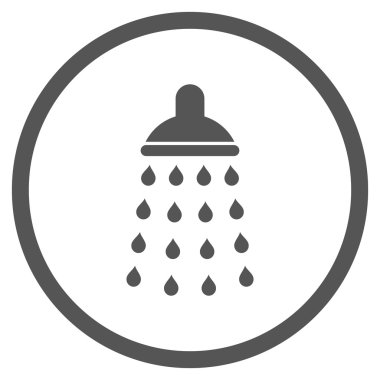 Duş düz vektör simgesi