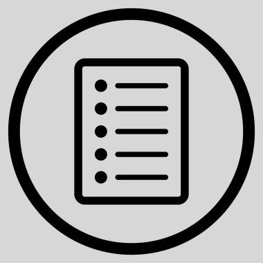 Liste sayfa düz vektör simgesi