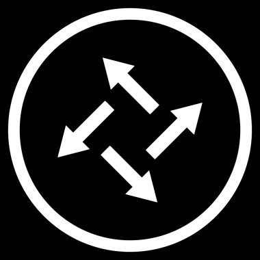 Santrifüj oklar düz vektör simgesi