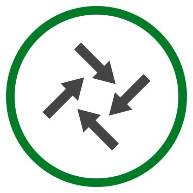 Merkezcil oklar düz vektör simgesi