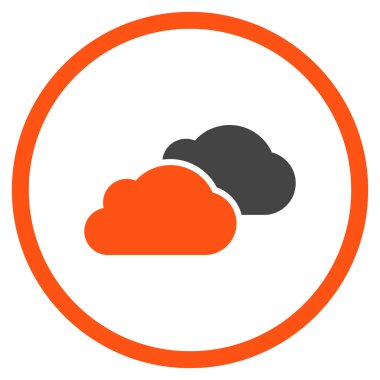 bulutlar düz vektör simgesi