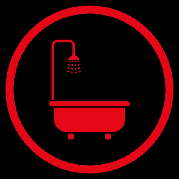 Baño de ducha Vector plano Icono — Vector de stock