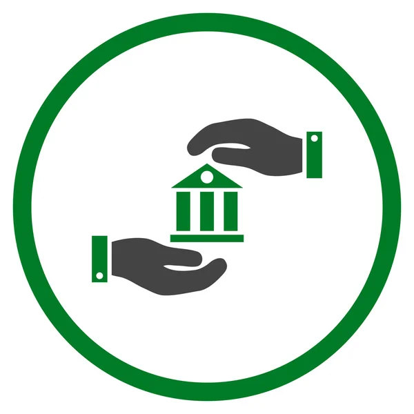 Икона "Плоский вектор обслуживания банков" — стоковый вектор