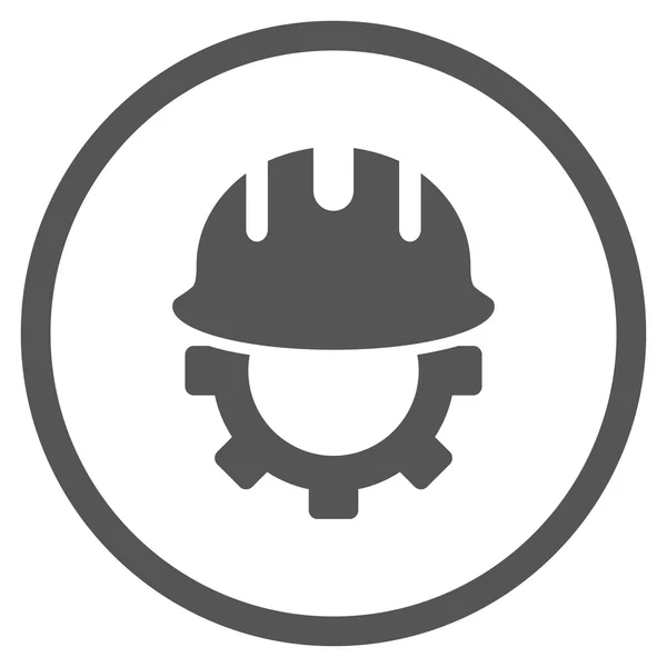開発ヘルメット フラット ベクトル アイコン — ストックベクタ