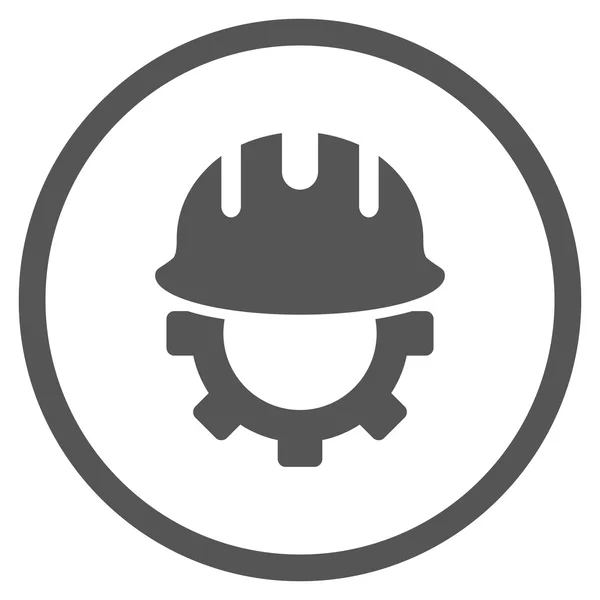 Entwicklung Hardhat flache Vektor-Symbol — Stockvektor