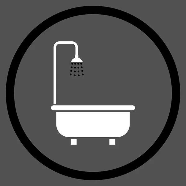 Banho de chuveiro Flat Vector Icon — Vetor de Stock