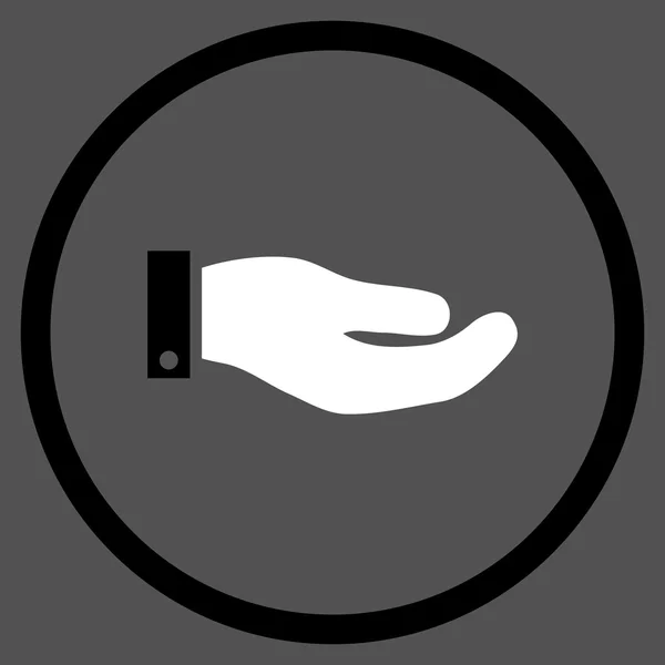 Pictogram van een hand plat vector — Stockvector