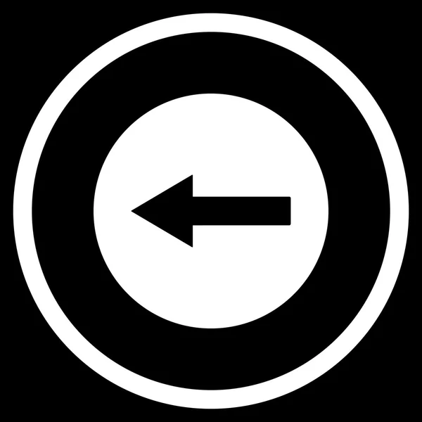 左の丸い矢印フラット ベクトル アイコン — ストックベクタ