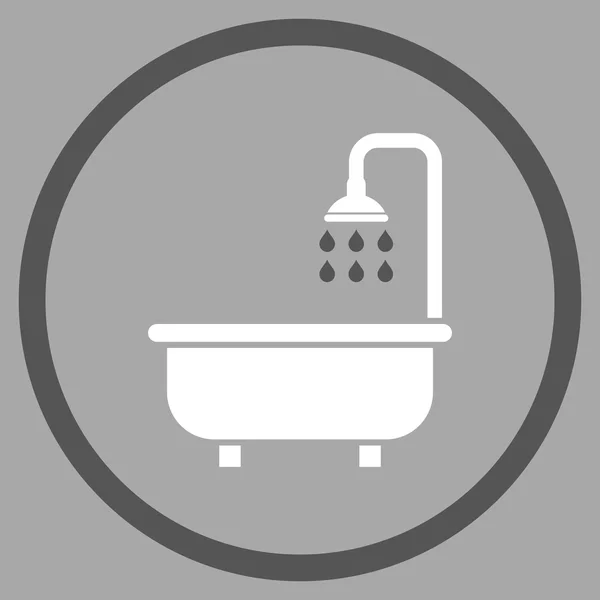 Baño de ducha Vector plano Icono — Archivo Imágenes Vectoriales