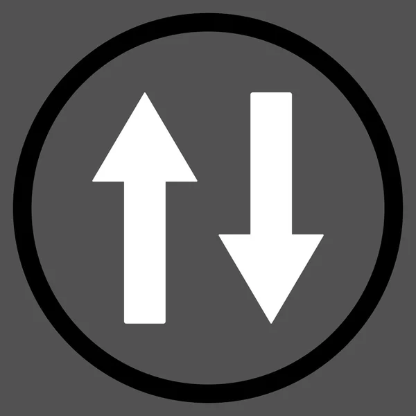 Lodräta Flip pilar platta vektor Icon — Stock vektor