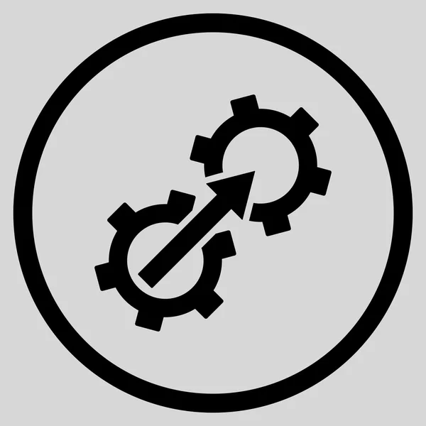 Integração de engrenagens Flat Vector Icon — Vetor de Stock