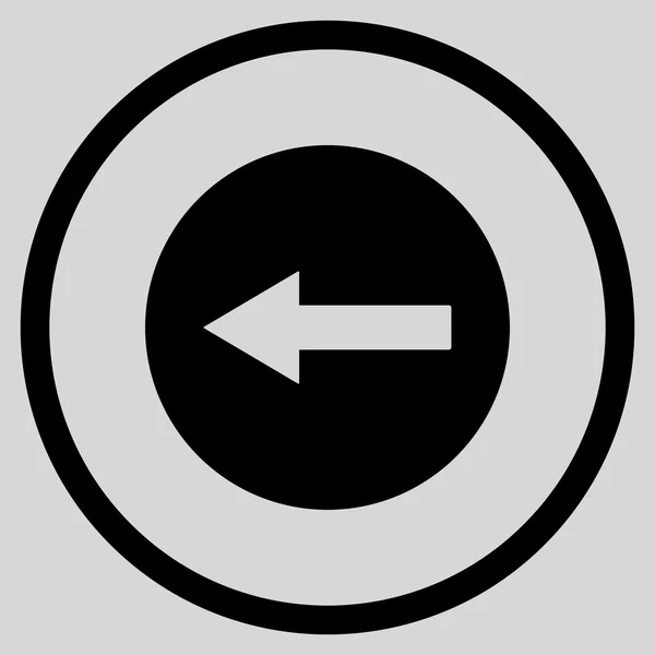Flèche arrondie à gauche Icône vectorielle plate — Image vectorielle