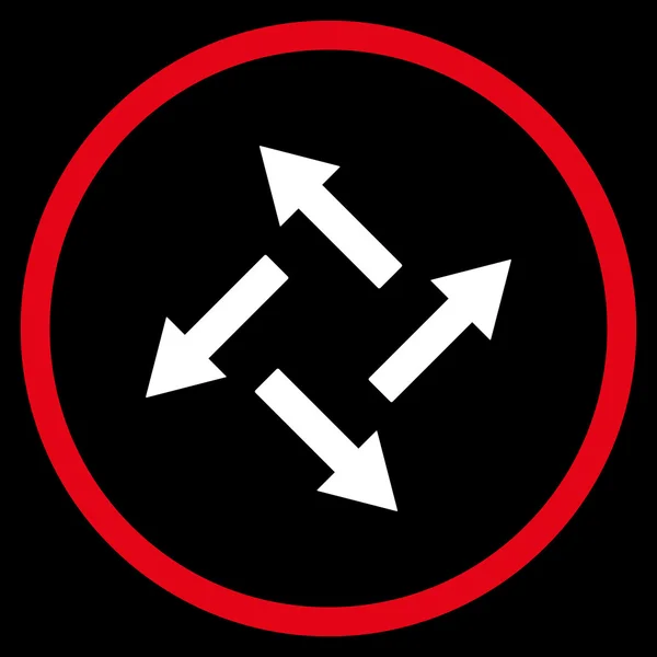 Centrifugal Arrows Flat Vector Icon — Stock Vector
