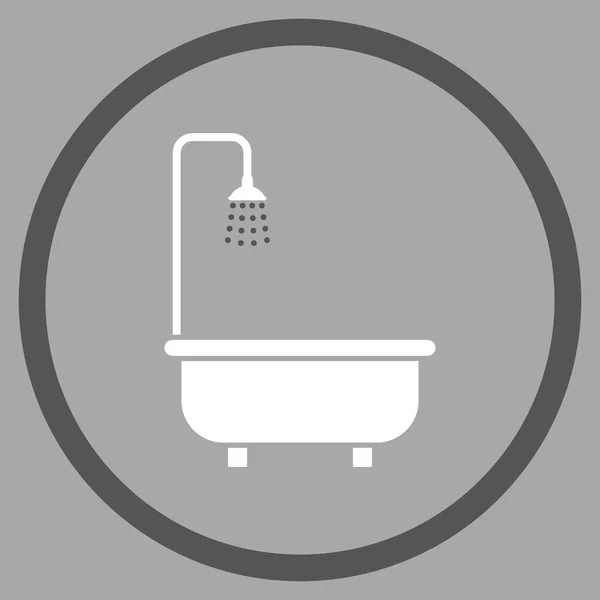 Baño de ducha Vector plano Icono — Vector de stock