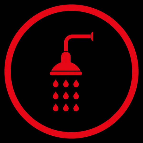 Ícone de vetor plano de chuveiro — Vetor de Stock