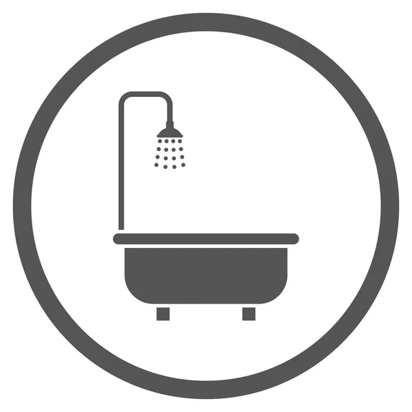 Baño de ducha Vector plano Icono — Archivo Imágenes Vectoriales