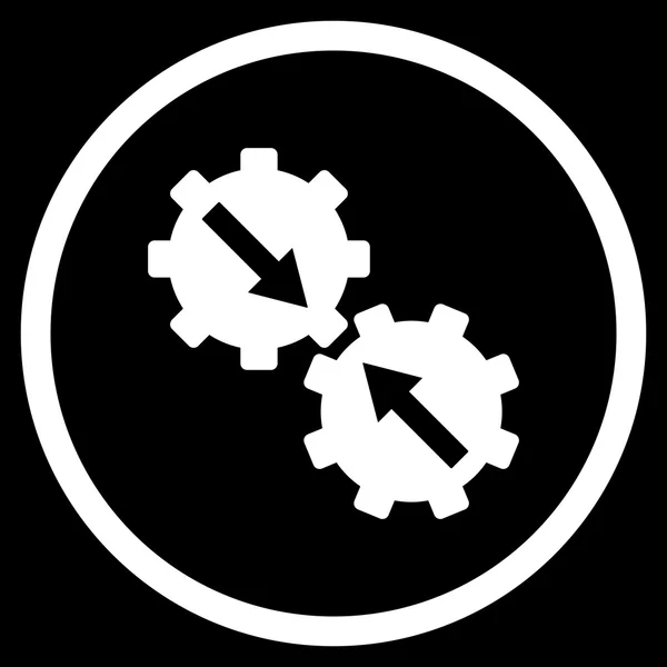 Gear Integration Flat Vector Icon — Stock Vector