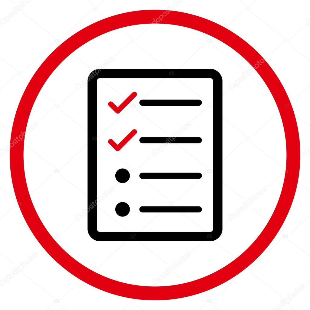 Checklist Page Flat Vector Icon