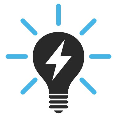 Elektrik ışık ampul düz vektör piktogram