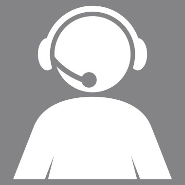 Çağrı Merkezi operatörü düz vektör piktogram