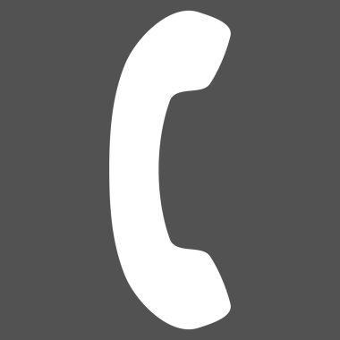 Alıcı düz vektör sembol telefon