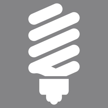 Floresan ampul düz vektör piktogram