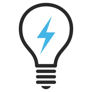 Elektrik ampul düz vektör piktogram