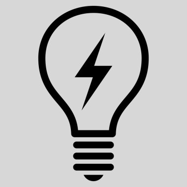 Elektrik ampul düz vektör piktogram