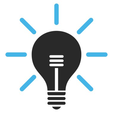 Ampul düz vektör piktogram