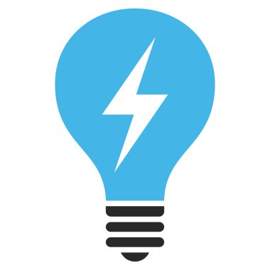 Elektrik ampul düz vektör piktogram