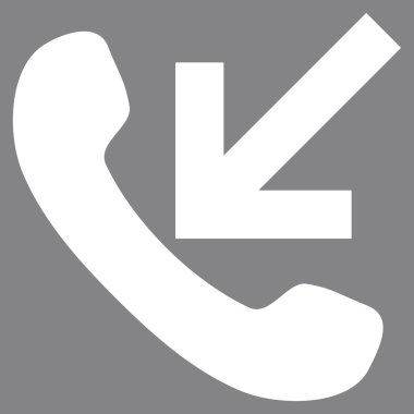 Gelen çağrı düz vektör piktogram