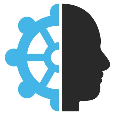 Akıl düz vektör piktogram