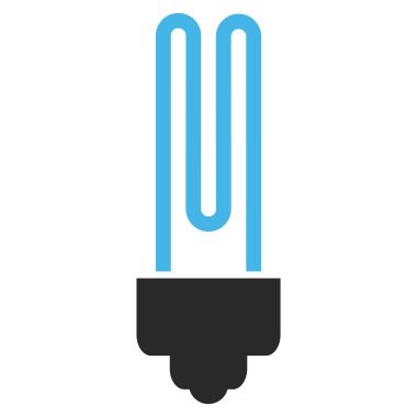 Floresan ampul düz vektör piktogram