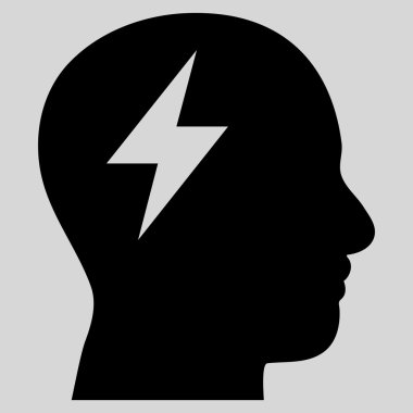 Beyin fırtınası düz vektör piktogram