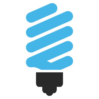 Floresan ampul düz vektör piktogram